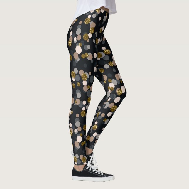 Leggings Purpurina Confetti Peach, Maple, Gray and Gold (Derecha)