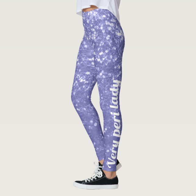 Leggings Purpurina de chispas violetas moradas Tu nombre (Izquierda)