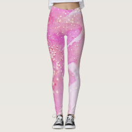 Leggings *~* Purpurina de color de agua de pilates de yoga