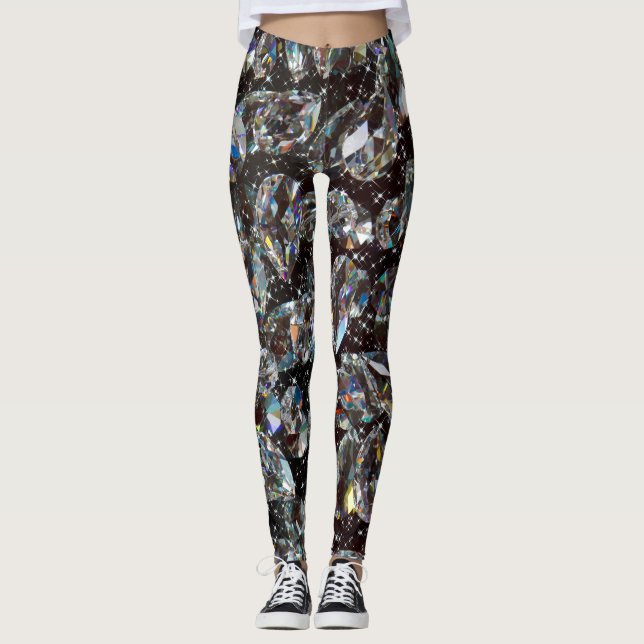 Leggings Purpurina de diamantes Sparkle Elegant (Anverso)