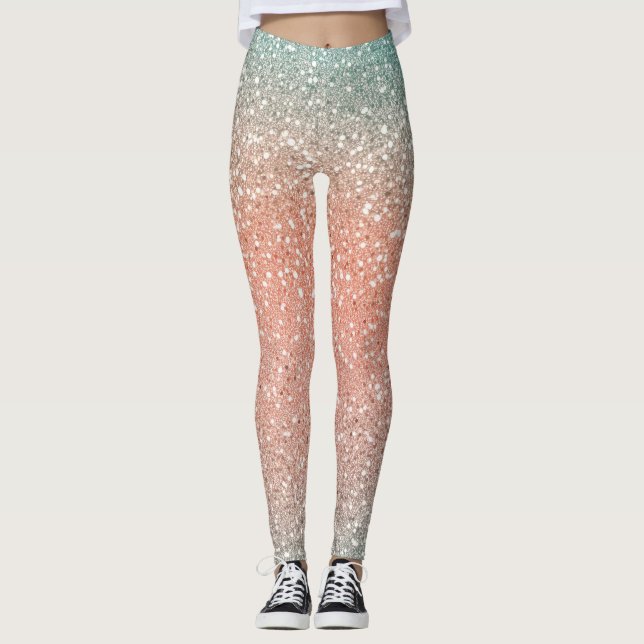 Leggings Purpurina de oro de Glam (Anverso)