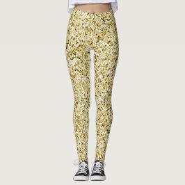 Leggings Purpurina de oro de Glam