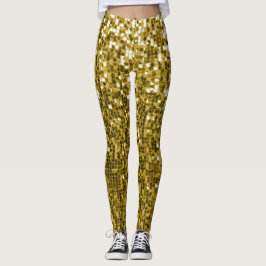 Leggings Purpurina de oro de Glam