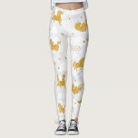 Leggings Purpurina de oro Unicornio Patrón Giro Yoga Corrie<br><div class="desc">Diseño de moda unicornio para chicas y mujeres. "Los sueños son el patio de recreo de Unicornios". Unicornio - un símbolo de magia,  milagros,  pureza,  inocencia,  encantamiento y sabiduría.</div>