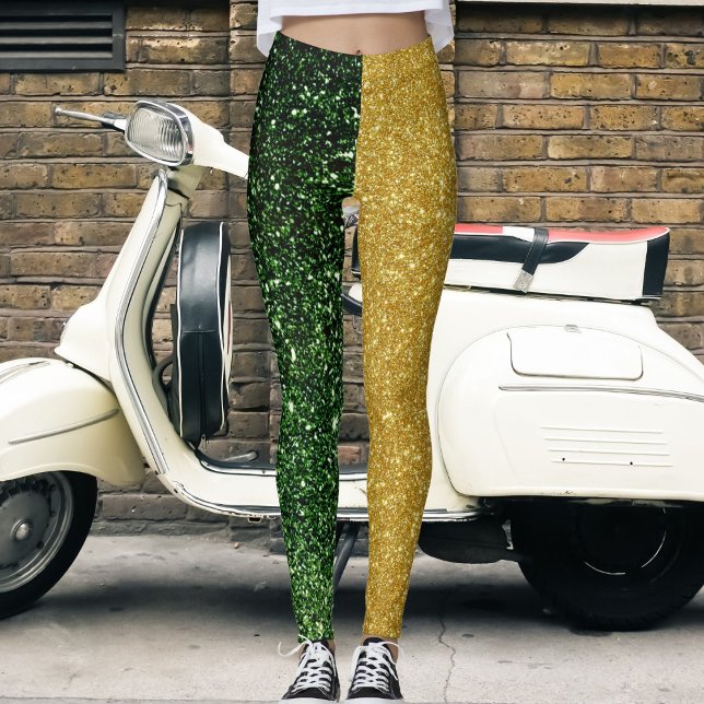 Leggings Purpurina de oro verde moderno suave resplandecien (Subido por el creador)