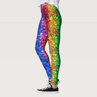 Leggings Purpurina del arco iris