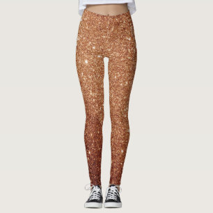 Leggings Purpurina dorada glamurosa