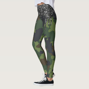Leggings Purpurina Drits Camouflage Camo Pattern Militar