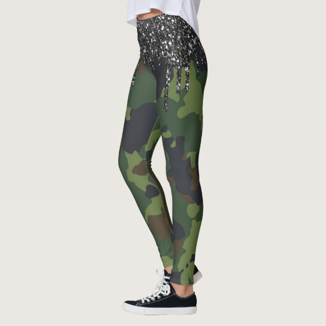 Leggings Purpurina Drits Camouflage Camo Pattern Militar (Izquierda)