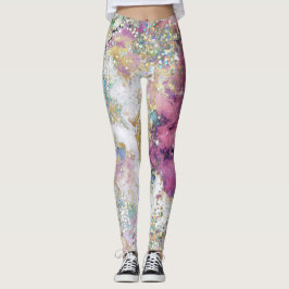 Leggings Purpurina elegante de la estrella de la galaxia az
