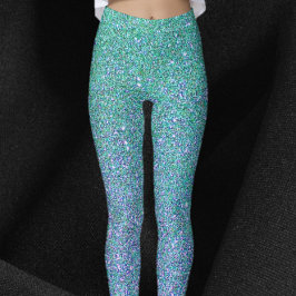 Leggings Purpurina Glam Blue Green y Purple
