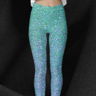 Leggings Purpurina Glam Blue Green y Purple