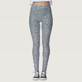 Leggings Purpurina gris elegante de moda