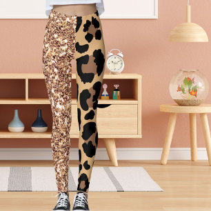 Leggings Purpurina Leopard Sparkles Pattern Spot Wild Cat