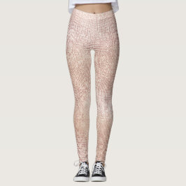 Leggings Purpurina Marfil Brusch Faux Rosa Gold Sparkly