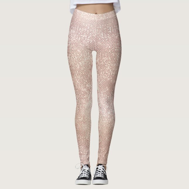 Leggings Purpurina Marfil Brusch Faux Rosa Gold Sparkly (Anverso)