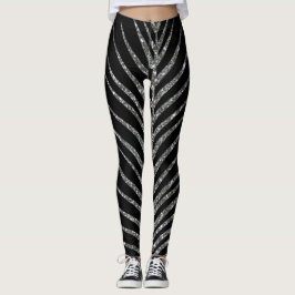 Leggings Purpurina Negra Brillante