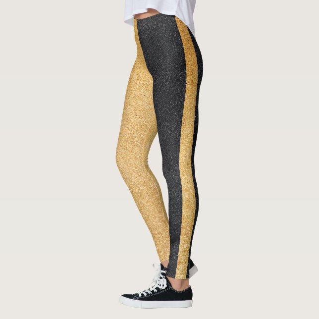 Leggings Purpurina Negro Y Dorado (Izquierda)