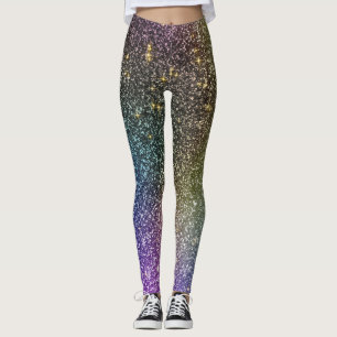 Leggings Purpurina Ombre Ombre Galaxy Girly Rainbow