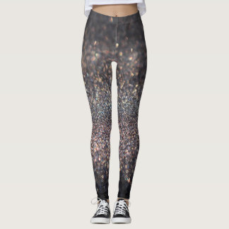 Leggings Purpurina plateado: Navidades de Black Bokeh