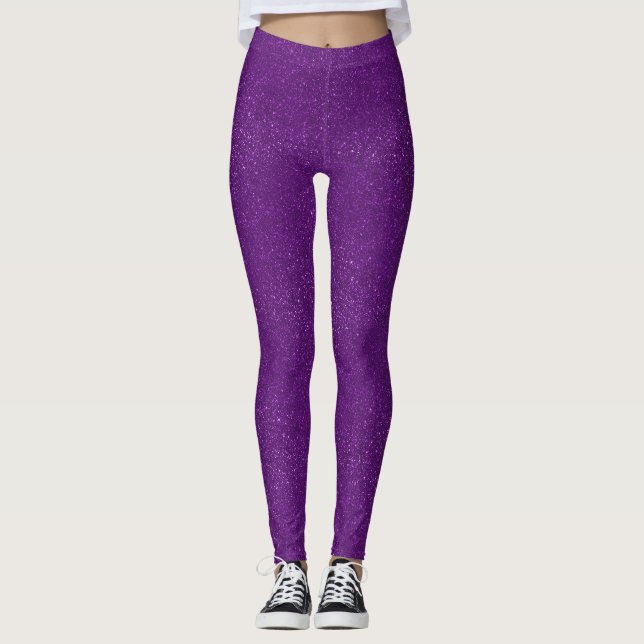 Leggings Purpurina púrpura (Anverso)