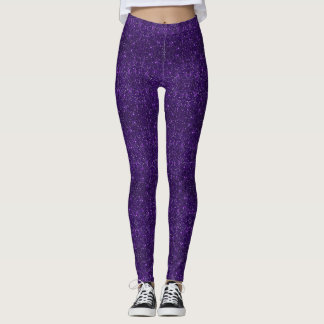 Leggings Purpurina Púrpura Faux Y Piernas De Glamour