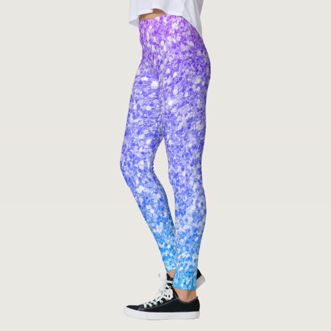 Leggings Purpurina Púrpura Y Azul (Izquierda)