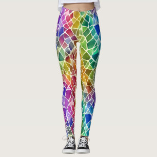 Leggings Purpurina Resumen Octagon geométrico