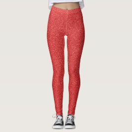 Leggings Purpurina Rojo, Esparkle, Fondo Purpurina