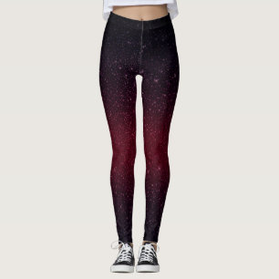 Leggings Purpurina rojo moderno de Borgoña falso