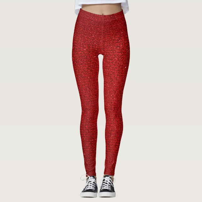 Leggings Purpurina Rojo Sparkle (Anverso)