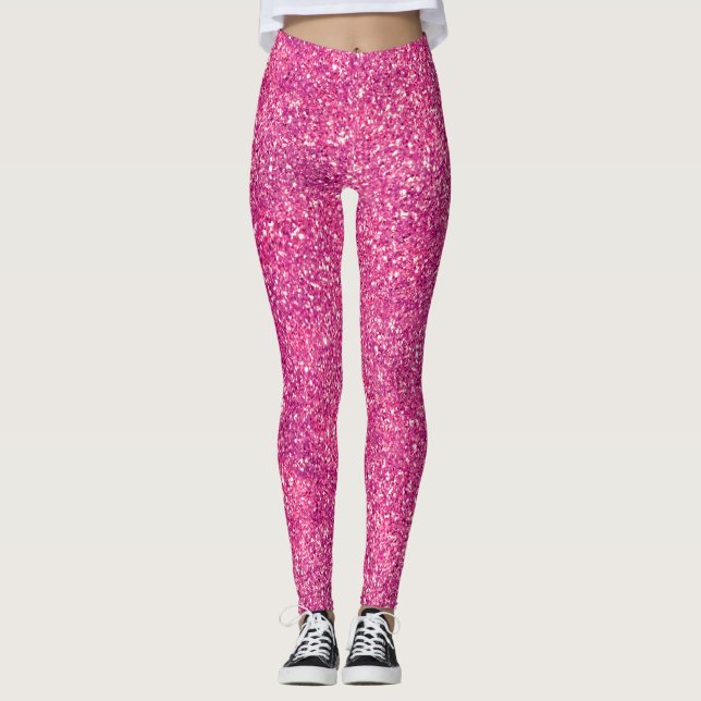 Leggings Purpurina Rosa de Moda esparce a Girly Glam (Anverso)
