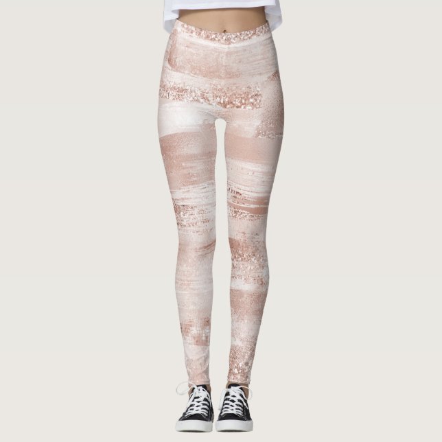 Leggings Purpurina Rosa Rubor Glitzy (Anverso)