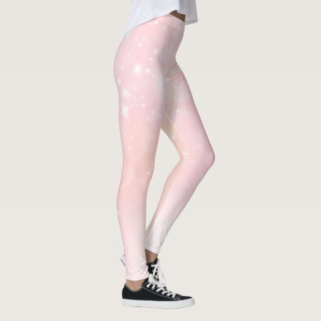 Leggings Purpurina rosa suave y espárragos (Derecha)