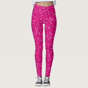 Leggings purpurina rosado