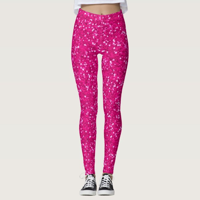 Leggings purpurina rosado (Anverso)
