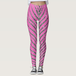 Leggings Purpurina rosado resplandeciente