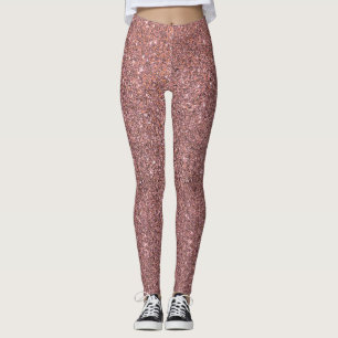 Leggings Purpurina Rubor Rosa Gold Sparkle Leggles