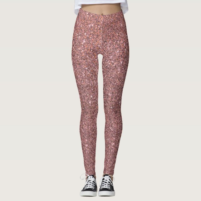 Leggings Purpurina Rubor Rosa Gold Sparkle Leggles (Anverso)