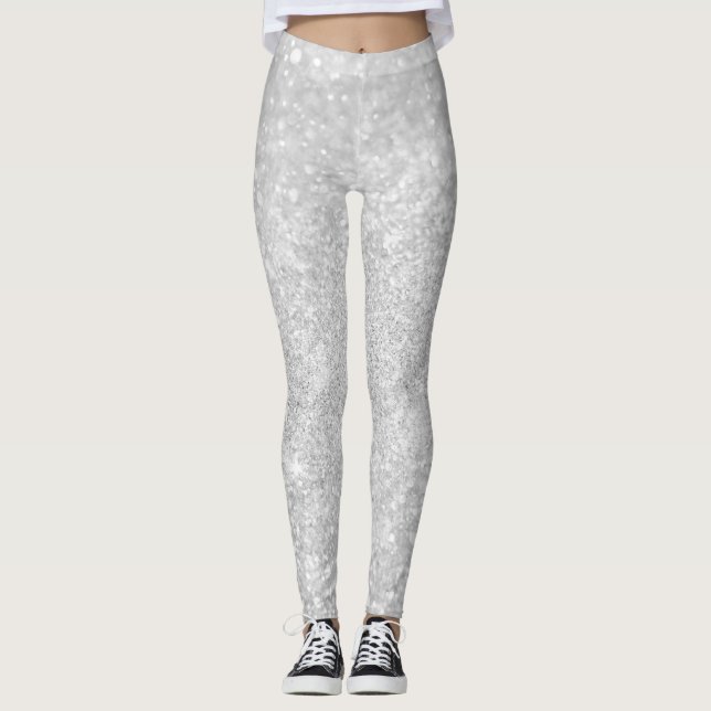 Leggings Purpurina Silver Shiny Sparkley (Anverso)