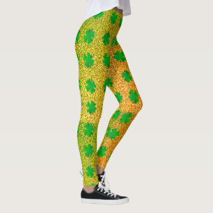Leggings Purpurina St Patricks Día Ombre