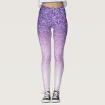 Leggings Purpurina triple violeta Lilac Pastel púrpura Ombr<br><div class="desc">Este diseño de moda es perfecto para la niña. Representa un degradado negro gris purpurina brillante de tres formas falsas impresas en violeta violeta, lila violeta y púrpura pastel. Es bonito, moderno, moderno y único. ***NOTA DE DISEÑO IMPORTANTE: Para cualquier solicitud de diseño personalizada, como solicitudes de producto coincidentes, cambios...</div>