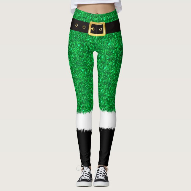Leggings Purpurina verde, esparkling secuela a Navidades Le (Anverso)