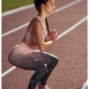 Leggings Purpurinas negros y rosados modernos