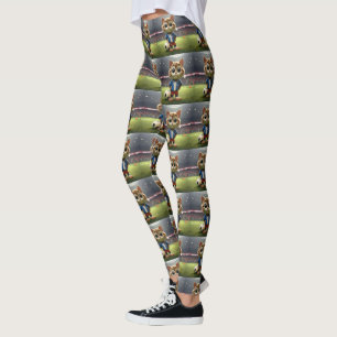 Leggings "Purr-fecto goleador: El gato de fútbol 3D"