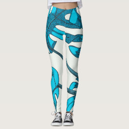 Leggings ¡Qué divertido!Diseño de hoja de monstera