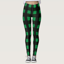 Qué tal "Envy Check Leggings: Black & Green Coll