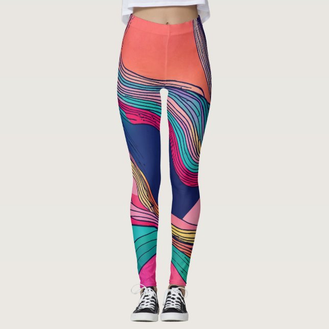 Leggings ¿Qué tal "Espectro Kaleidoscope: Esplén multicolor (Anverso)