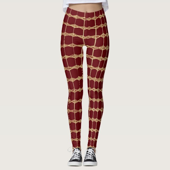 Leggings ¿Qué tal "Leggings Royal Elegance": Marrón y oro (Anverso)