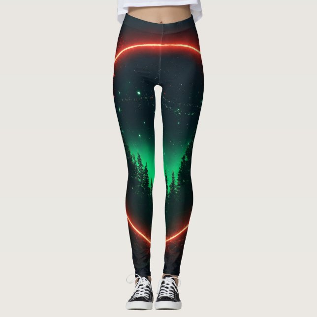 Leggings Qué tal "Midnight Aurora Leggings: Night Hues Co (Anverso)